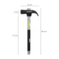 Martillo Uña Mango Fibra Vidrio Mango Fibra Vidrio Con Empuñadura Antideslizante. 600 Gramos 33 cm. Martillo Uña Mango Fibra Vidrio Mango Fibra Vidrio Con Empuñadura Antideslizante. 600 Gramos 33 cm.