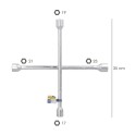 Llave Cruz WOLFPACK 17x19x21x23 mm. Para Coche