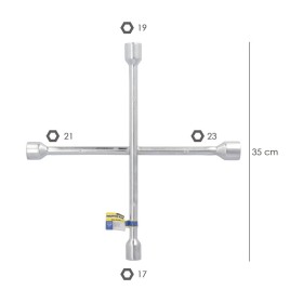 Llave Cruz WOLFPACK 17x19x21x23 mm. Para Coche