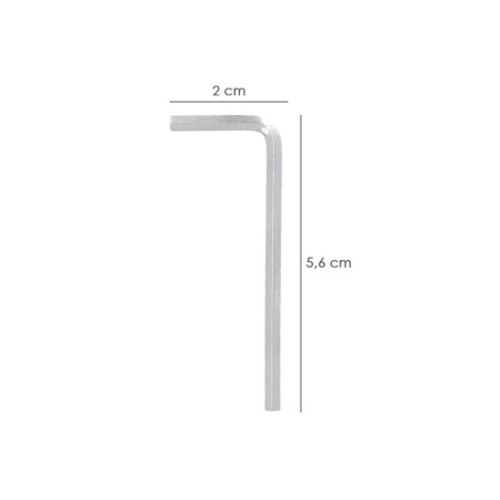 Llave Allen Estándar Acero Cromo Vanadio Profesional 2,5 mm. Llave Hexagonal