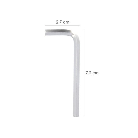 Llave Allen Estándar Acero Cromo Vanadio Profesional 4,5 mm. Llave Hexagonal