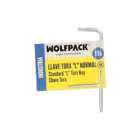 Llave Torx Estándar Acero Cromo Vanadio Profesional T06 mm. Llave Estrella, Llave Allen Estrella