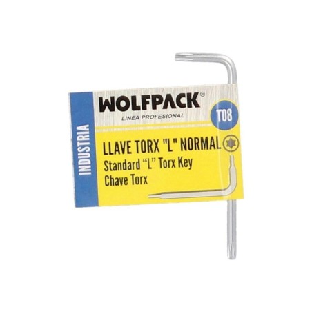 Llave Torx Estándar Acero Cromo Vanadio Profesional T08 mm. Llave Estrella, Llave Allen Estrella