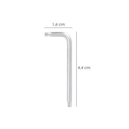 Llave Torx Inviolable Estándar Acero Cromo Vanadio Profesional T09 mm. Llave Estrella, Llave Allen Estrella