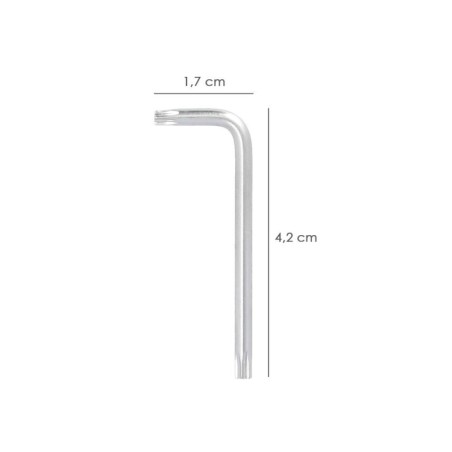 Llave Torx Inviolable Estándar Acero Cromo Vanadio Profesional T10 mm. Llave Estrella, Llave Allen Estrella