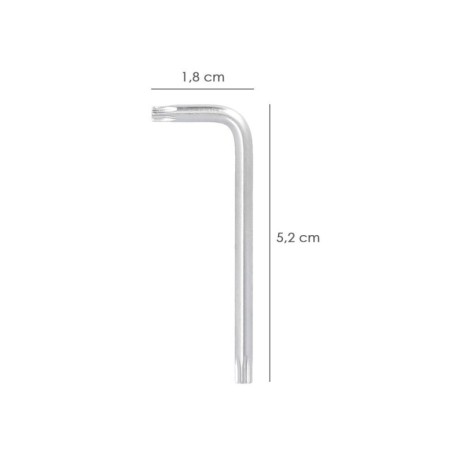 Llave Torx Inviolable Estándar Acero Cromo Vanadio Profesional T15 mm. Llave Estrella, Llave Allen Estrella