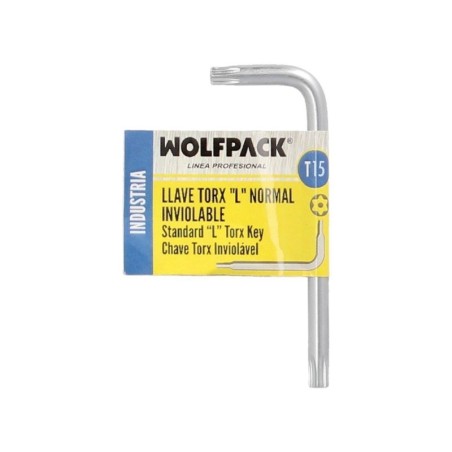 Llave Torx Inviolable Estándar Acero Cromo Vanadio Profesional T15 mm. Llave Estrella, Llave Allen Estrella