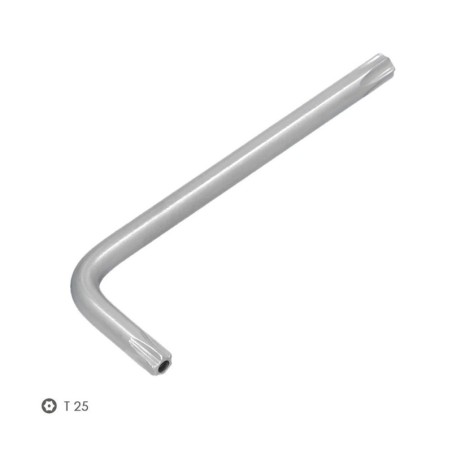 Llave Torx Inviolable Estándar Acero Cromo Vanadio Profesional T25 mm. Llave Estrella, Llave Allen Estrella