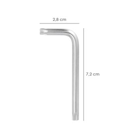 Llave Torx Inviolable Estándar Acero Cromo Vanadio Profesional T27 mm. Llave Estrella, Llave Allen Estrella