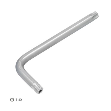 Llave Torx Inviolable Estándar Acero Cromo Vanadio Profesional T40 mm. Llave Estrella, Llave Allen Estrella