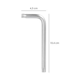Llave Torx Inviolable Estándar Acero Cromo Vanadio Profesional T45 mm. Llave Estrella, Llave Allen Estrella