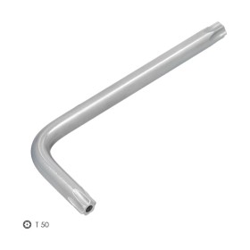 Llave Torx Inviolable Estándar Acero Cromo Vanadio Profesional T50 mm. Llave Estrella, Llave Allen Estrella