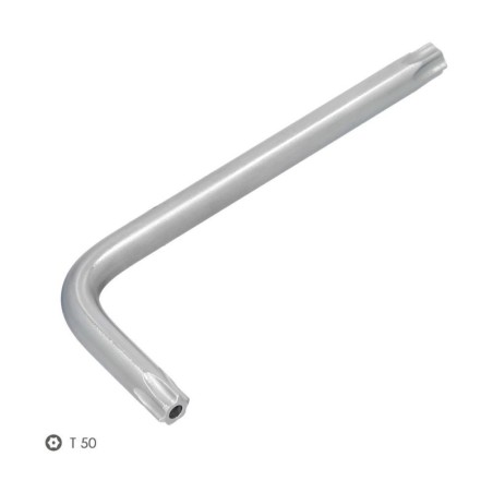 Llave Torx Inviolable Estándar Acero Cromo Vanadio Profesional T50 mm. Llave Estrella, Llave Allen Estrella