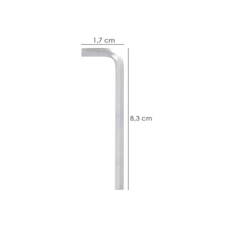 Llave Allen Larga Acero Cromo Vanadio Profesional 2,0 mm. Llave Hexagonal, Llave Allen Taller Mecánica, Llave Allen Bricolaje