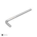 Llave Allen Larga Acero Cromo Vanadio Profesional 2,5 mm. Llave Hexagonal, Llave Allen Taller Mecánica, Llave Allen Bricolaje