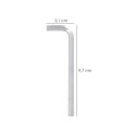 Llave Allen Larga Acero Cromo Vanadio Profesional 3,5 mm. Llave Hexagonal, Llave Allen Taller Mecánica, Llave Allen Bricolaje