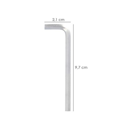 Llave Allen Larga Acero Cromo Vanadio Profesional 3,5 mm. Llave Hexagonal, Llave Allen Taller Mecánica, Llave Allen Bricolaje