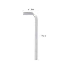 Llave Allen Larga Acero Cromo Vanadio Profesional 4,0 mm. Llave Hexagonal, Llave Allen Taller Mecánica, Llave Allen Bricolaje