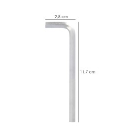 Llave Allen Larga Acero Cromo Vanadio Profesional 5,0 mm. Llave Hexagonal, Llave Allen Taller Mecánica, Llave Allen Bricolaje