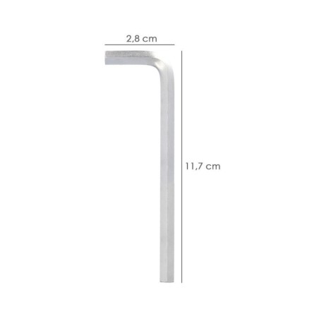 Llave Allen Larga Acero Cromo Vanadio Profesional 5,0 mm. Llave Hexagonal, Llave Allen Taller Mecánica, Llave Allen Bricolaje