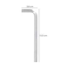 Llave Allen Larga Acero Cromo Vanadio Profesional 8,0 mm. Llave Hexagonal, Llave Allen Taller Mecánica, Llave Allen Bricolaje