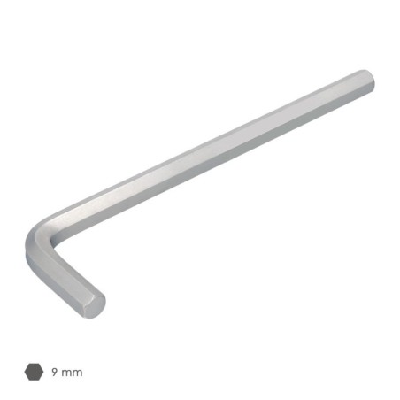 Llave Allen Larga Acero Cromo Vanadio Profesional 9,0 mm. Llave Hexagonal, Llave Allen Taller Mecánica, Llave Allen Bricolaje