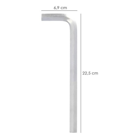 Llave Allen Larga Acero Cromo Vanadio Profesional 14,0 mm. Llave Hexagonal, Llave Allen Taller Mecánica, Llave Allen Bricolaje