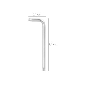 Llave Torx Inviolable Larga Acero Cromo Vanadio Profesional T15 mm. Llave Estrella, Llave Allen Estrella