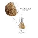 Cepillo Acero Latonado Brocha 25 mm. 1/4"