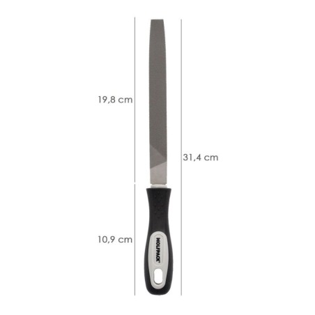 Lima Con Mango Plana Punta Entrefina 8"