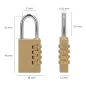 Candado Combinación Latón 28 mm. 4 dígitos Candado Combinación Latón 28 mm. 4 dígitos