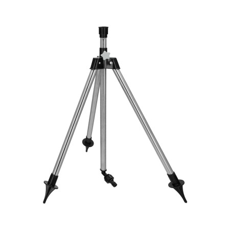 Trípode Para Aspersores Altura Regulable 55/90 cm. Tomas agua 1/2". Acero Cromado. Trípode Aspersores Jardinería