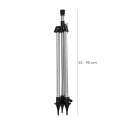 Trípode Para Aspersores Altura Regulable 55/90 cm. Tomas agua 1/2". Acero Cromado. Trípode Aspersores Jardinería