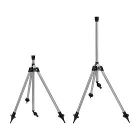 Trípode Para Aspersores Altura Regulable 55/90 cm. Tomas agua 1/2". Acero Cromado. Trípode Aspersores Jardinería