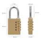 Candado Combinación Latón 40 mm. 4 dígitos