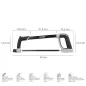 Arco Sierra Acero Con Doble Empuñadura Engomada, Angulo Corte Ajustable. Corta Acero, Aluminio, Madera, Plástico, Cobre Arco Sierra Acero Con Doble Empuñadura Engomada, Angulo Corte Ajustable. Corta Acero, Aluminio, Madera, Plástico, Cobre