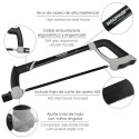 Arco Sierra Acero Con Doble Empuñadura Engomada, Angulo Corte Ajustable. Corta Acero, Aluminio, Madera, Plástico, Cobre