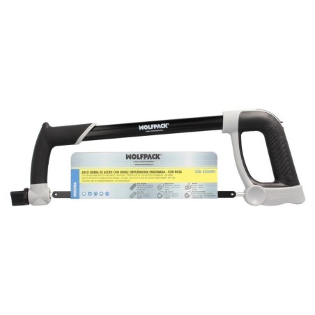 Arco Sierra Acero Con Doble Empuñadura Engomada, Angulo Corte Ajustable. Corta Acero, Aluminio, Madera, Plástico, Cobre