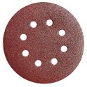 Lija Recambio Velcro Para Lijadoras Excéntricas Disco 125 Diámetro Con Agujeros Grano 40 (10 Piezas)