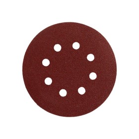 Lija recambio velcro disco Diámetro 125 mm. con agujeros grano 240 (10 Piezas)