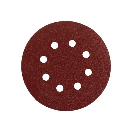 Lija recambio velcro disco Diámetro 125 mm. con agujeros grano 240 (10 Piezas)