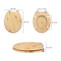 Tapa WC Madera Natural, Tapa Asiento Inodoro, Asiento Para Inodoro Universal, Soporte Ajustable,