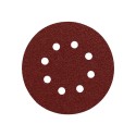 Lija Recambio Velcro Disco Diámetro 125 mm. con Agujeros Grano 80 (10 Piezas)