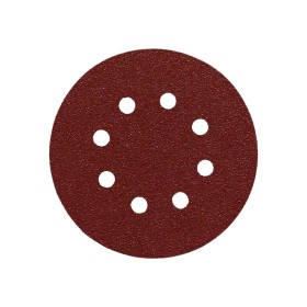 Lija Recambio Velcro Disco Diámetro 125 mm. con Agujeros Grano 80 (10 Piezas)