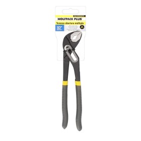 Tenazas Apertura Múltiple Negra 250 mm. Mangos Plastificados DIN 8976. Pico De Loro, Alicates Extensibles, Tenazas Fontanero