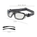Gafas de Seguridad Acolchadas Cristales Transparentes Con Patillas o Goma Elástica. Patillas Engomadas EN/166