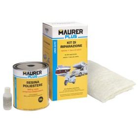 Kit Reparación Resina Poliéster 750 Ml Con Endurecedor y Fibra De Vidrio