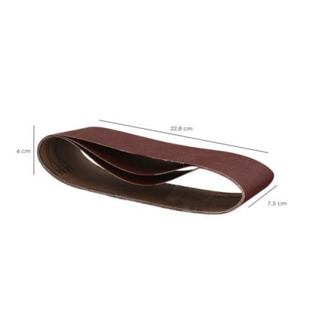 Lija Recambio Banda 75x457 mm. Grano 80 (3 Piezas)