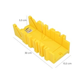 Guía Ingletes Plástico 10,5x 30 cm. Caja Ingletes, Caja Sierra Ingletadora, Guía Ingletadora. 3 Ángulos