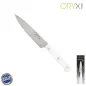 Cuchillo Husky Cocina 13 cm. Hoja Acero Inoxidable, Cuchillo Carne, Cuchillo Pescado, Cuchillo Chef, Mango Ergonómico Blanco Cuchillo Husky Cocina 13 cm. Hoja Acero Inoxidable, Cuchillo Carne, Cuchillo Pescado, Cuchillo Chef, Mango Ergonómico Blanco